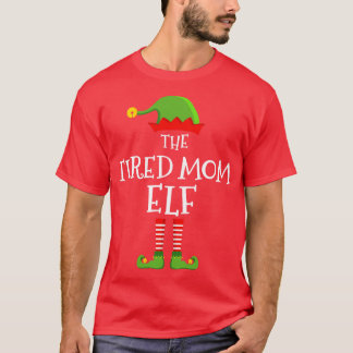 T-shirt Maman fatiguée drôle Noël assorties famille paja
