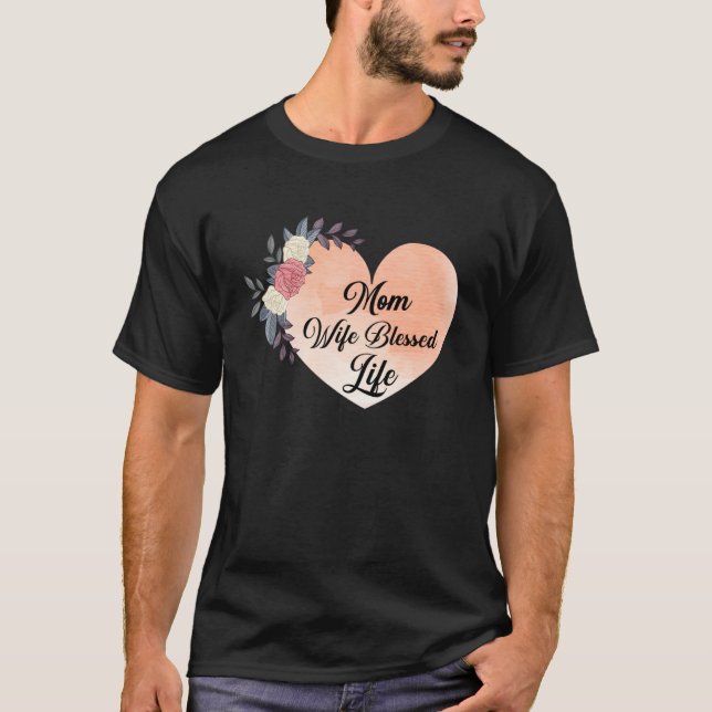 T-shirt Maman Femme Bienheureuse Vie (Devant)