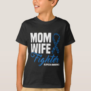 T-shirt Maman Femme Fighter Blue Ribbon Alopecia Sensibili