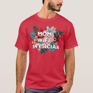 T-shirt Maman Femme Médecin Floral Design 1