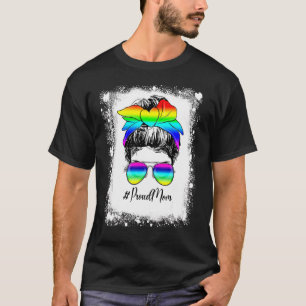 T-shirt Maman fière aux chignon décoiffé décoloré soutien 