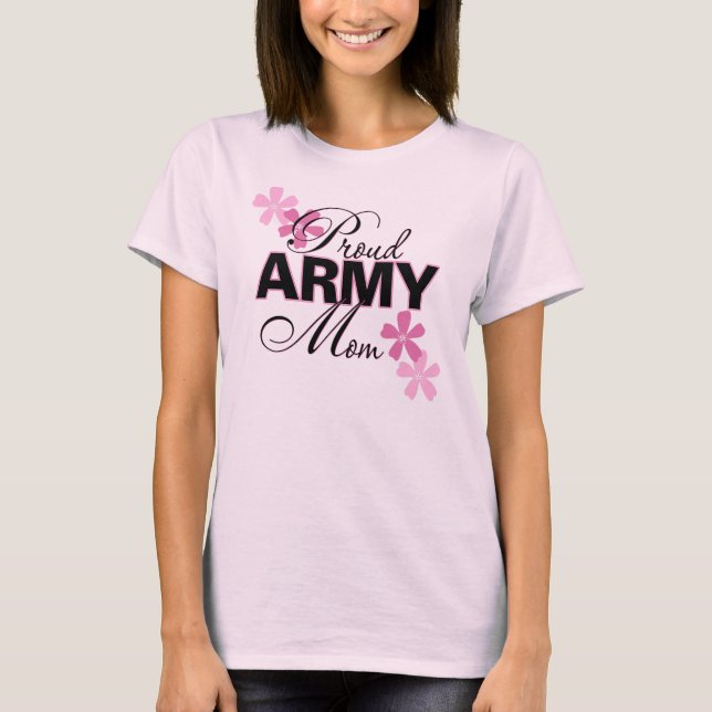 T-shirt Maman fière d'armée (Devant)