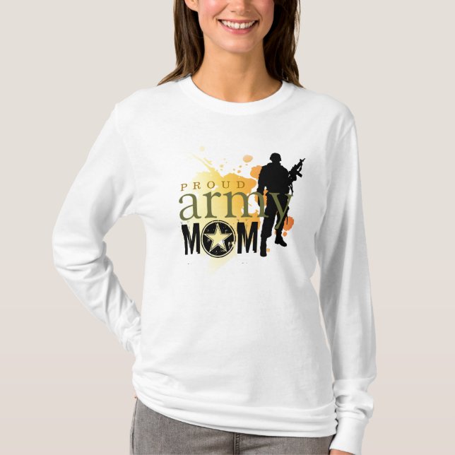 T-shirt Maman fière d'armée (Devant)