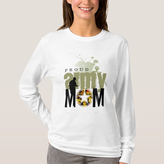 T-shirt Maman fière d'armée (Devant)