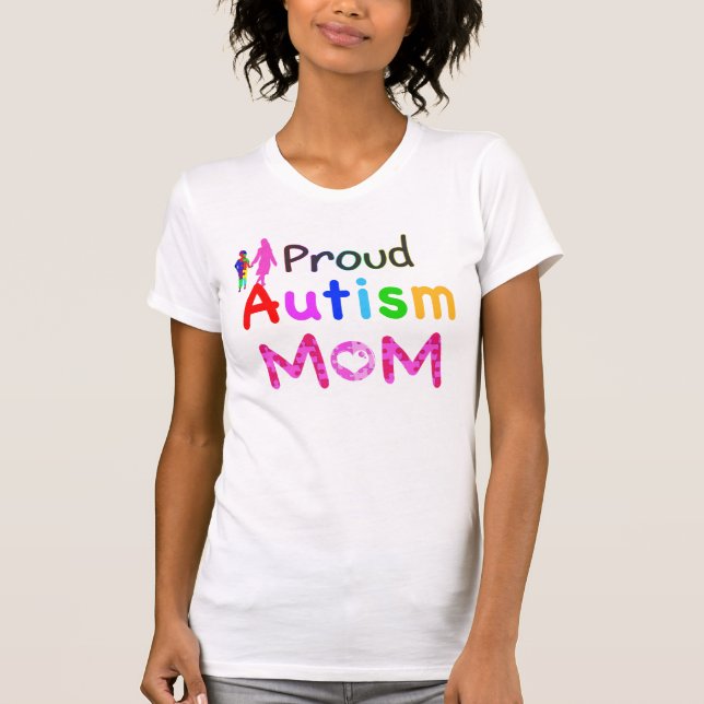 T-shirt Maman fière d'autisme (Devant)