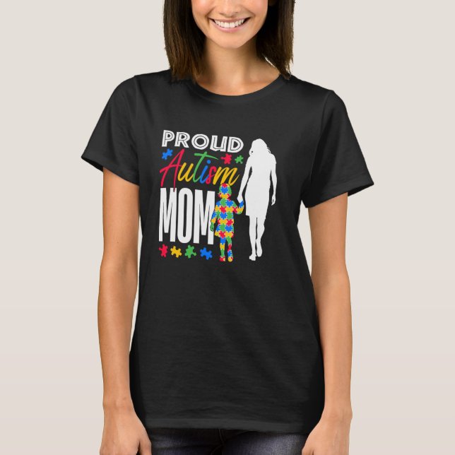 T-shirt Maman fière d'autisme Mère Sensibilisation à l'aut (Devant)