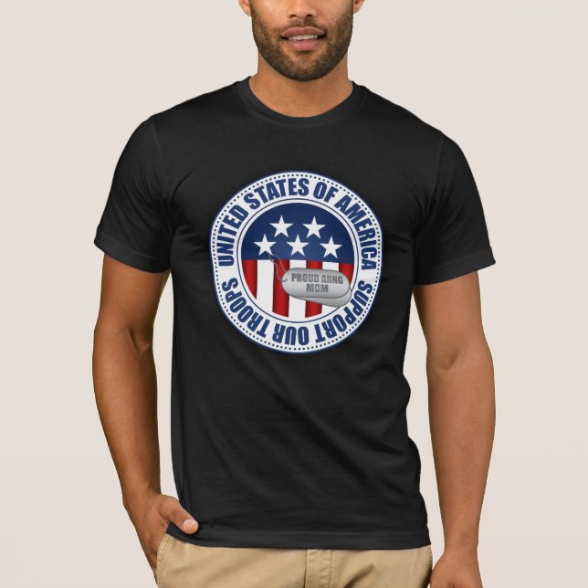 T-shirt Maman fière de garde nationale d'armée (Devant)