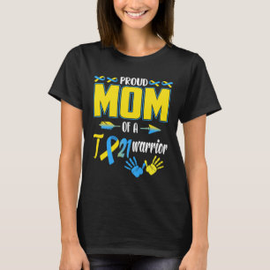 T-shirt Maman fière de guerrier T21 pour la sensibilisatio