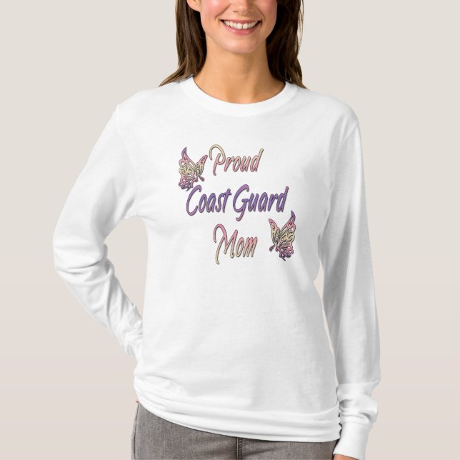 T-shirt Maman fière de la garde côtière (Devant)