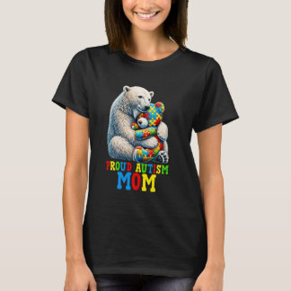 T-shirt Maman fière de l'autisme Ours Sensibilisation à l'