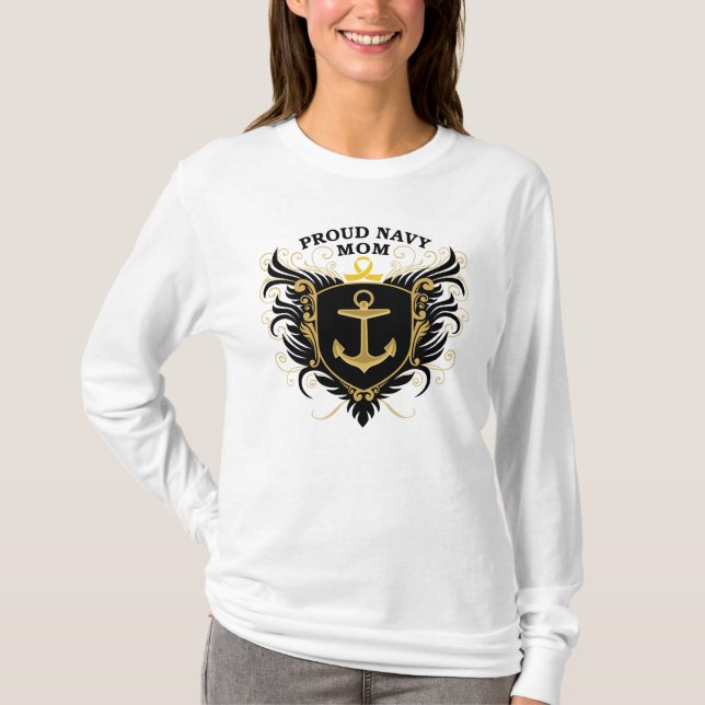 T-shirt Maman fière de marine (Devant)