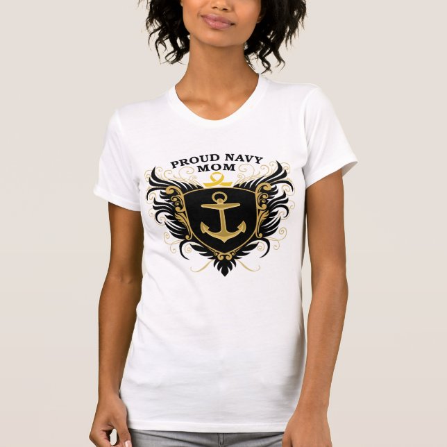 T-shirt Maman fière de marine (Devant)