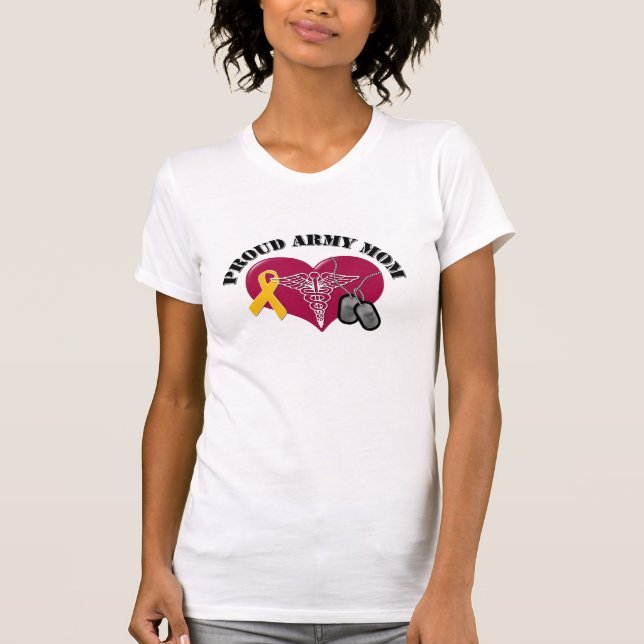 T-shirt Maman fière de médecin d'armée (Devant)