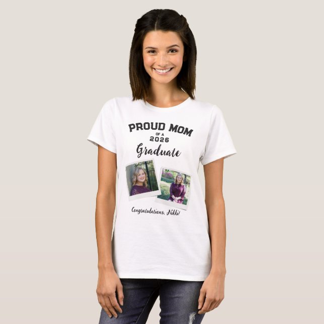 T-shirt Maman fière d'un diplômé 2 photo (Devant entier)