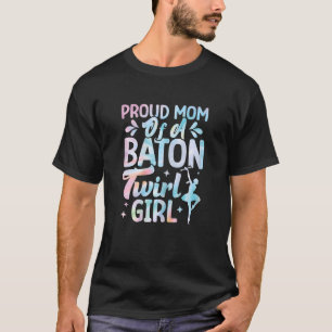 T-shirt Maman fière d'une majorette qui fait tournoyer un