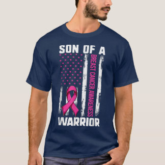 T-shirt Maman Fils D'Un Guerrier États-Unis Drapeau, Cance