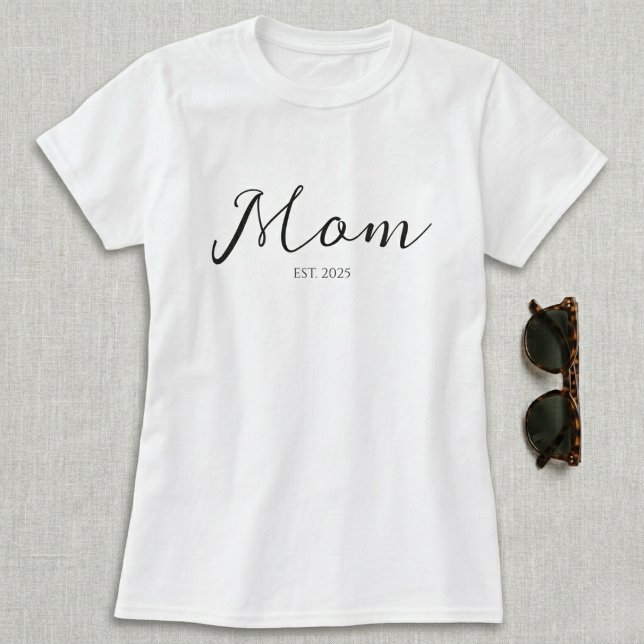 T-Shirt Maman Fondée Écriture Noire (Créateur téléchargé)