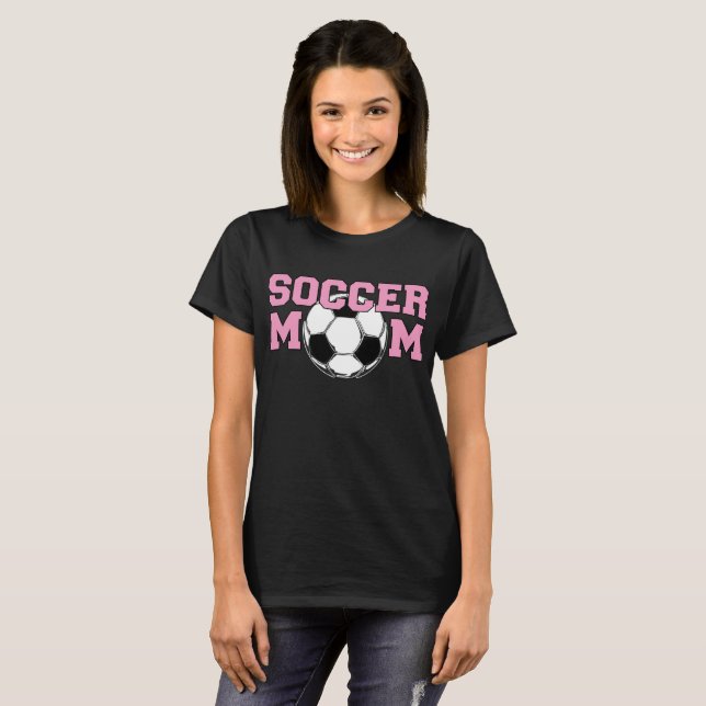 T-shirt Maman FOOTBALL - Rose (Devant entier)