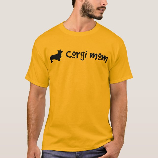 T-shirt Maman fraîche de corgi des textes (Devant)