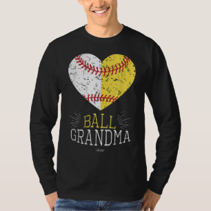 T-shirt Maman Funny Baseball Ball Funny Grand-mère Softbal