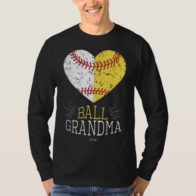 T-shirt Maman Funny Baseball Ball Funny Grand-mère Softbal (Devant)
