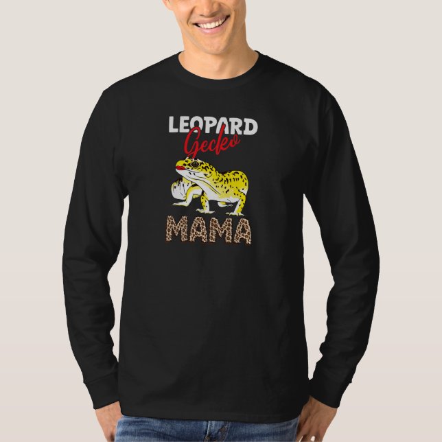 T-shirt Maman Gecko Léopard Mignon Pour Gecko (Devant)