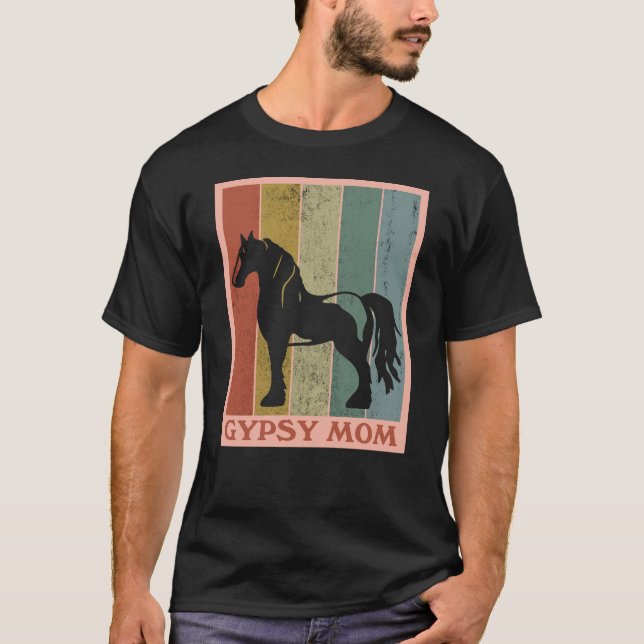 T-shirt Maman Gitane Cheval Gypsy Vanner (Devant)