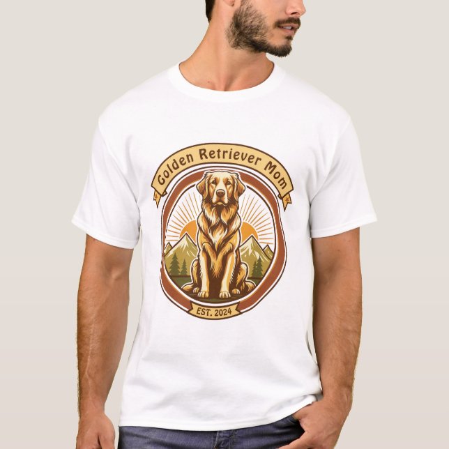 T-shirt Maman Golden Retriever (Devant)