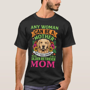 T-shirt Maman Golden Retriever Fleurie Amoureuse de Chien