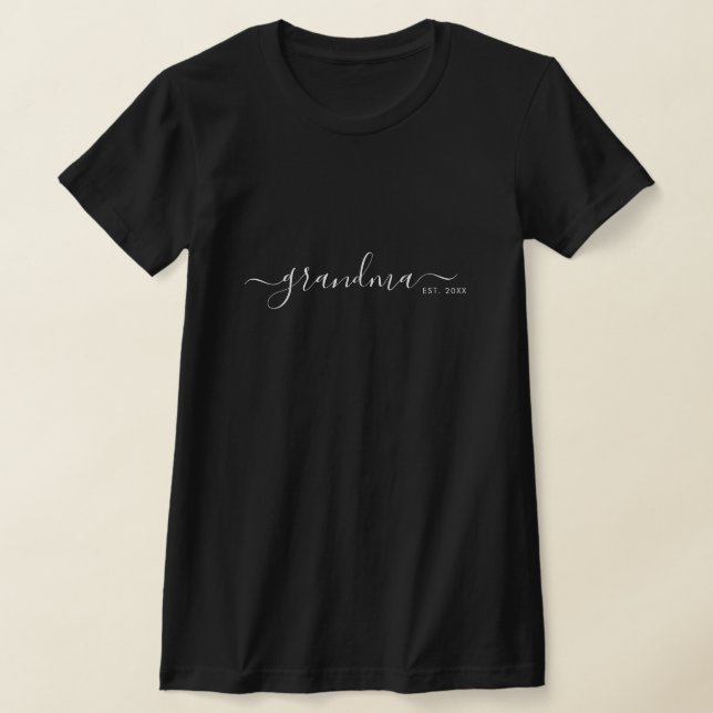 T-shirt Maman Grand Écriture Moderne Établie (Poser)