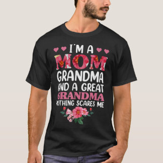 T-shirt Maman Grand-mère Grand-grand-mère Floral pour les 