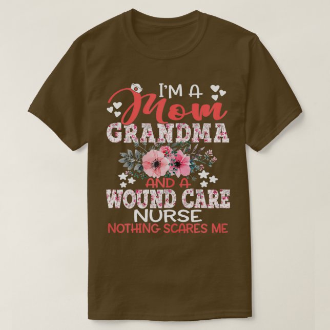 T-shirt Maman Grand-mère Soins de la blessure Infirmière R (Design devant)