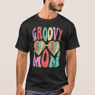 T-shirt Maman Groovy Esthétique Nostalgie Années 70 Rétro