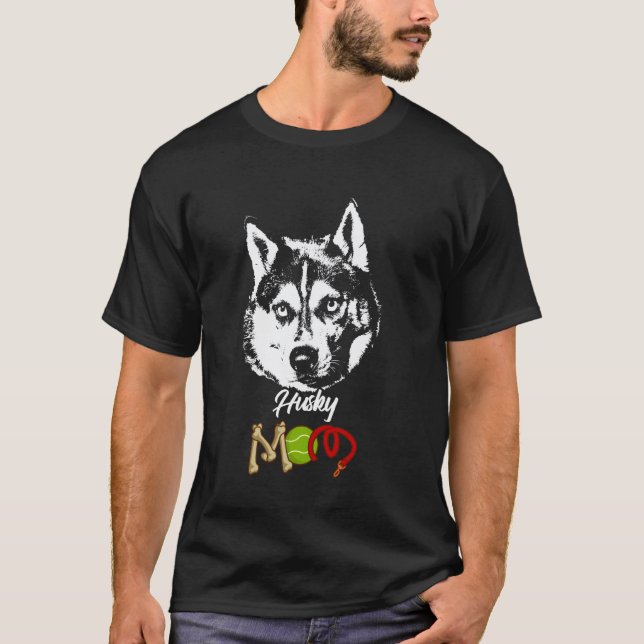 T-shirt Maman Husky Mignonne (Devant)