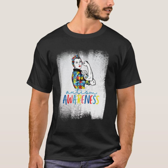 T-shirt Maman Incassable Sensibilisation à l'autisme (Devant)