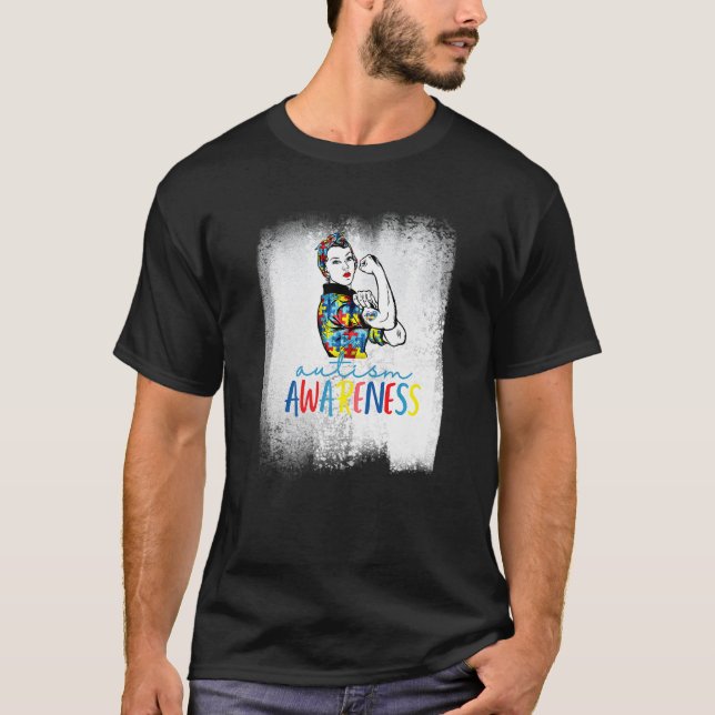 T-shirt Maman Incassable Sensibilisation à l'autisme (Devant)