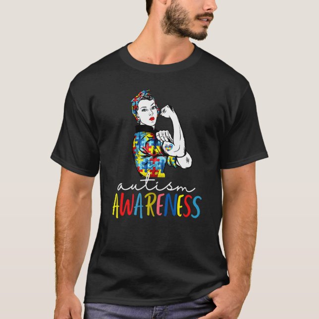 T-shirt Maman Incassable Sensibilisation à l'autisme (Devant)