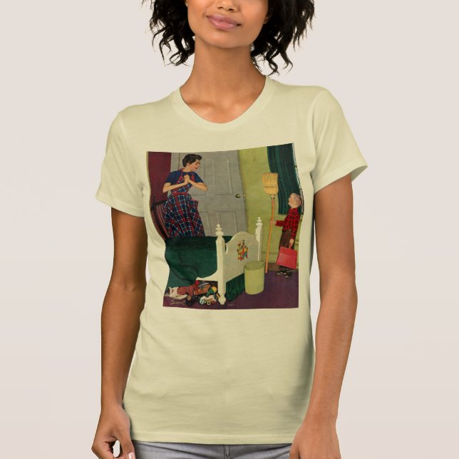 T-shirt Maman, j'ai nettoyé ma pièce ! (Devant)