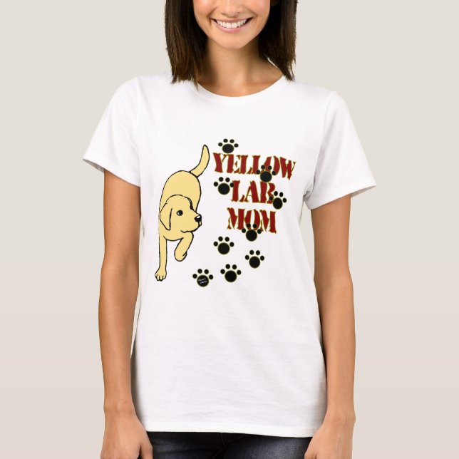 T-shirt Maman jaune de laboratoire (Devant)