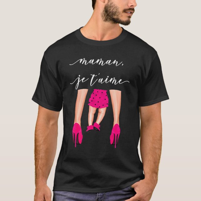 T-shirt Maman Je T'aime pour la fête des mères talentueuse (Devant)