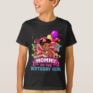 T-shirt Maman La Fille D'anniversaire Fête Rose Poupée Fam