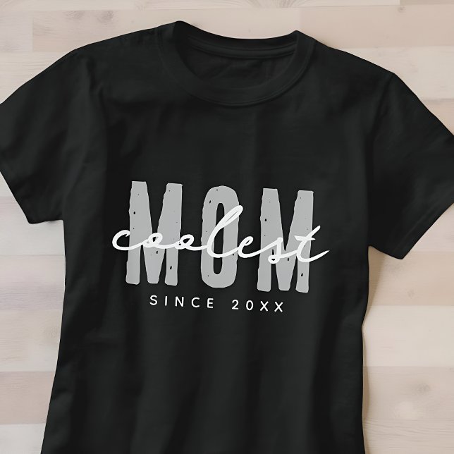 T-shirt Maman la plus cool depuis 20XX Moderne Simple Prep (Créateur téléchargé)