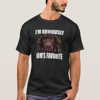 T-shirt Maman Lab chocolat Lab brun Mère Labrador Maman D