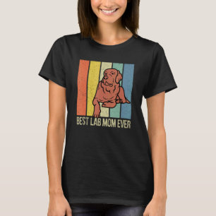 T-shirt Maman Lab chocolat Retriever Labrador Rétro appari