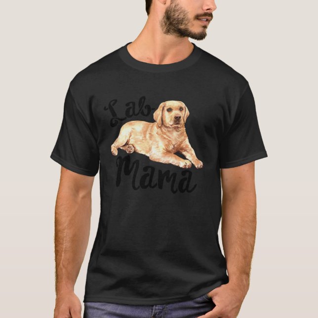 T-shirt Maman Lab Labrador Retriever Chienne Maman Secours (Devant)