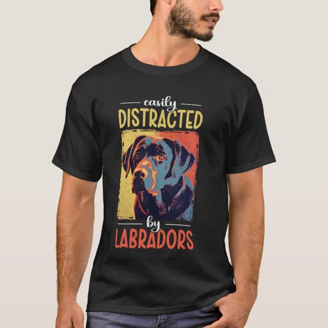 T-shirt Maman Labrador Retriever Chien Lab Noir (Devant)