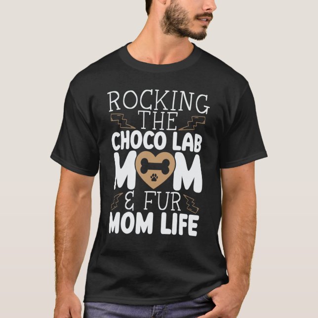 T-shirt Maman Labradora Chocolate Retriever Labrador (Devant)