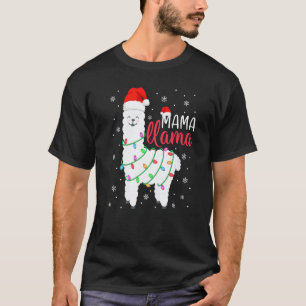 T-shirt Maman Lama Drôle Lama Noël Drôle Maman Alpaga 