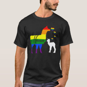 T-shirt Maman Lama Gay Lesbienne LGBT Arc-en-ciel Mignonne