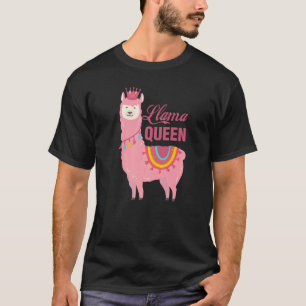 T-shirt Maman Lama Reine Animal Mignon Pour Femmes Lama 1
